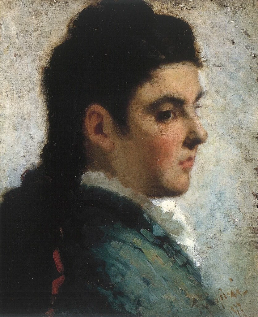  55-Francesco Filippini-Giovane donna dal vestito verde- Museo UBI Banca -Brescia 